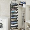 10-Tier Door Spice Rack - Adjustable Pantry Organizer with Hooks - Hanging Shelves for Kitchen, Bathroom, Closet - 2 of 4