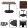 Hampden Furnishings 30" Bennet Collection Square Dining Table Black/Mahogany - 4 of 4