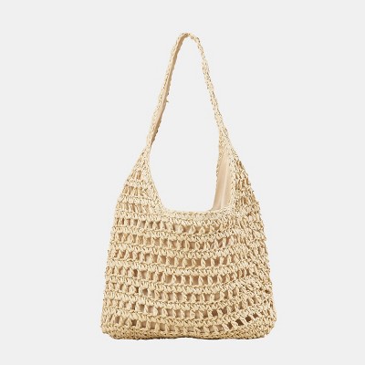 Women's Driftwood Shores Straw Shoulder Bag - Cupshe