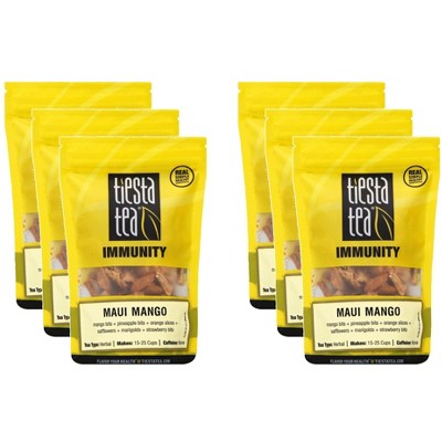 Tiesta Tea Tea Maui Mango Immunity Pouch - Pack of 6 - 2.2 oz