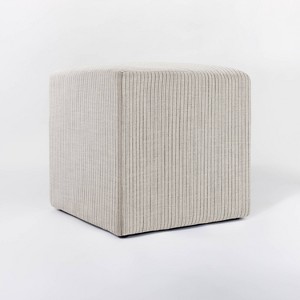 Lynwood Square Upholstered Cube Ottoman - Threshold™ designed with Studio McGee - 1 of 4