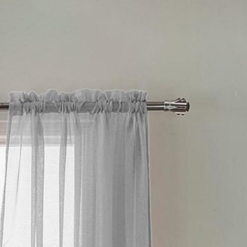 Olivia Gray Celine Sophisticated Sheer Curtain Panel 55" x 90" for Living Room, Bedroom & Kitchen, 3 of 5