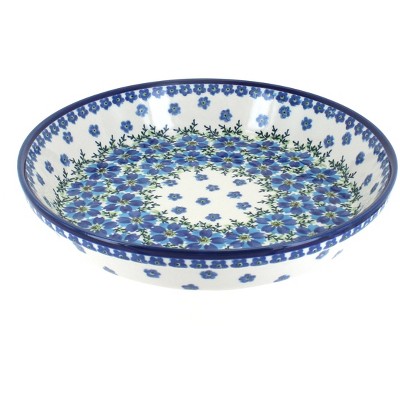 Blue Rose Polish Pottery Kalina Pie Plate