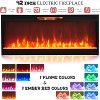 SinCiDo Fireplace TV Stand for 85" TV, w/ Sliding Barn Doors, Remote Control Adjustable 3D Fireworks and LED Lamp, w/ 42" Electric Fireplace TV Stand - 3 of 4