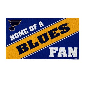 Evergreen Home of a Fan St Louis Blues 28" x 16" Woven PVC Indoor Outdoor Doormat - 1 of 4