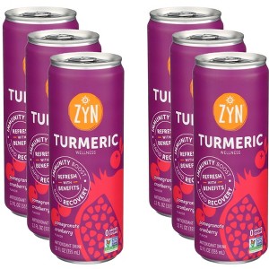 Zyn Pomegranate Cranberry Turmeric Wellness Drink - 12 fl oz (Pack of 6) - 1 of 2