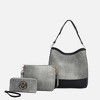 MKF Collection Wren Women’s Vegan Leather Hobo with Pouch and Wristlet Wallet by Mia K- 3 pieces - 2 of 4