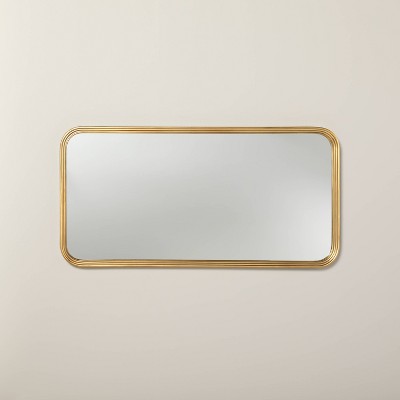 20&#34;x40&#34; Decorative Molding Rectangular Wall Mirror Antique Brass - Hearth &#38; Hand&#8482; with Magnolia