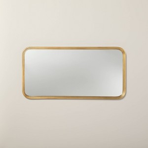 20"x40" Decorative Molding Rectangular Wall Mirror Antique Brass - Hearth & Hand™ with Magnolia - 1 of 4