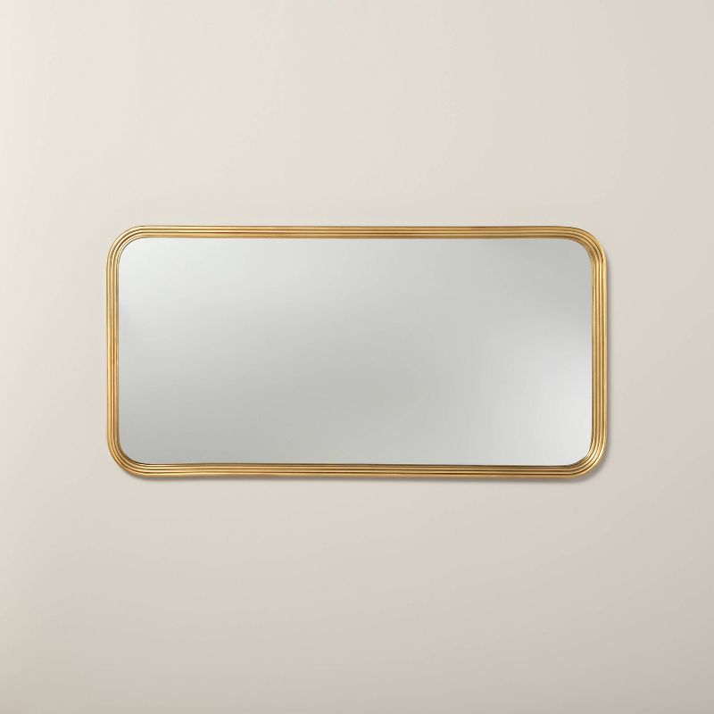 20&#34;x40&#34; Decorative Molding Rectangular Wall Mirror Antique Brass - Hearth &#38; Hand&#8482; with Magnolia, 1 of 6