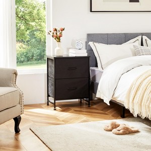 Cozy Dresser with Fabric Bins,Storage Organizer with Metal Frame Chest of Drawers with Wooden Top, Waterproof Dressers - 1 of 4