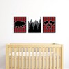 Big Dot of Happiness Lumberjack - Channel the Flannel - Buffalo Plaid Nursery Wall Art, Kids Room & Cabin Decor - 7.5 x 10 inches - Set of 3 Prints - 2 of 4