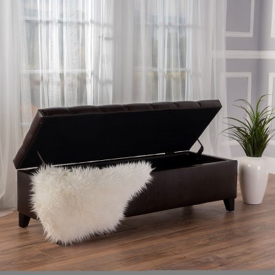 Modern Upholstered Tufted Chelsea Storage Ottoaman for bedroom living room-Christopher Knight Home
