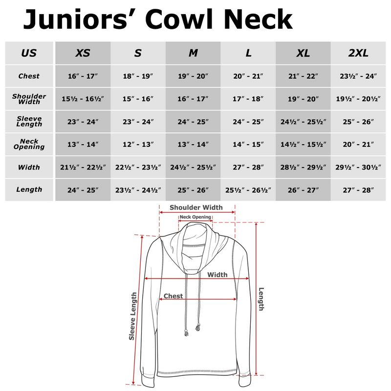 Juniors Womens Star Wars Wicket Ewok Cartoon Cowl Neck Sweatshirt, 3 of 4