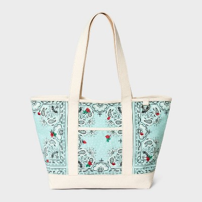 Bandana Canvas Tote Bag - Universal Thread™ Mint Green