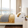Homhougo Twin Size Bed Frame with Adjustable Headboard, Linen Upholstered Twin Platform Bedframe with Strong Wooden Slats, Easy Assembly, Grey - 4 of 4