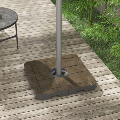 Brown HDPE Fillable Patio Umbrella Base Weights Set
