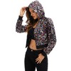 Anna-Kaci Women's Sequin Zip-Up Hooded Jacket with Ribbed Hem and Long Sleeves for Party Wear - 3 of 4