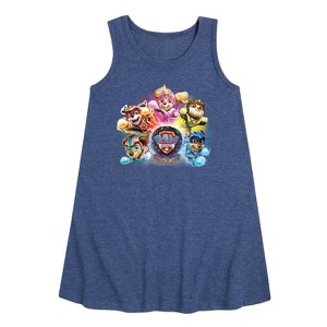 - Paw Patrol - Mighty Movie Character Group Graphic Sleeveless Aline Dress - 1 of 4