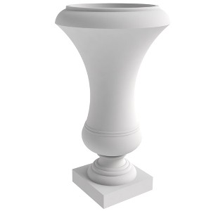 LeisureMod Urn Planter Pot in Fiberstone with Drainage Holes for Indoor and Outdoor Daisy Collection - 1 of 4