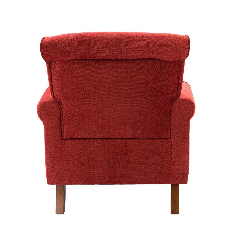 Galatea Wooden Upholstered Accent Armchair with Nailhead Trim | ARTFUL LIVING DESIGN, 6 of 11