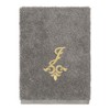 Linum Home Textiles 100% Turkish Cotton MONICA Gold Thread 2PC Embellished Washcloth Set - 2 of 3