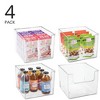 mDesign Kitchen Plastic Storage Organizer Bin with Open Front - 4 Pack - Clear, USA Made - 2 of 4
