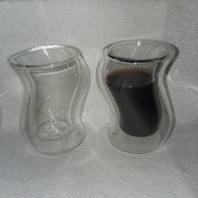 Joyjolt Christian Siriano Flux Double Wall Insulated Glass Cups Espresso  Mugs - 2 Oz - Set Of 2 : Target