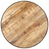 vidaXL Round Coffee Table - Solid Rough Mango Wood, Powder-Coated Iron Frame, Black, 26.8"x26.8"x14.2", Sturdy and Durable Construction - 3 of 4
