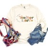 Simply Sage Market Teacher Life Colorful Garment Dyed Long Sleeve - 3 of 4