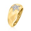 Ross-Simons 0.10 ct. t.w. Diamond Star Ring in 18kt Gold Over Sterling - 3 of 4