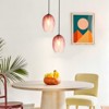 Rennnsan Quivane 7"W 1-Light Buded Textured Glass Modern Dimmable Pendant - 4 of 4