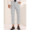 Lars Amadeus Men's Pleated Front Polka Dots Printed Cropped Dress Pants - 2 of 4