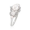 Ross-Simons 3-6.5mm Cultured Pearl Ring With .10 ct. t.w. Diamonds in Sterling Silver - 3 of 4