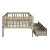 NicBex Twin Size Daybed, Wooden Day Bed with 2 Drawers, Sofa Bed Frame with Fence Guardrails - 4 of 4