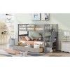 Streamdale Stairway Twin-Over-Twin Bunk Bed with Three Drawers for Bedroom, Dorm - Gray - 3 of 4