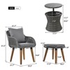 Syemin Patio Seating Sets, Comfortable Seating Set, Transform Patio into Stylish Retreat, Designed for Ultimate Comfort, Gray, 23.2"*21.7"*31.5" - 4 of 4