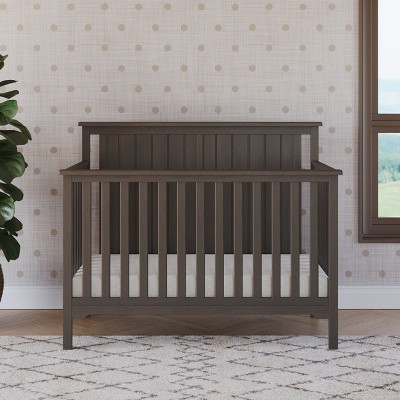 Dapper Gray Pine Wood Nursery Dresser with Changing Table Topper