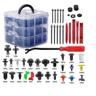 SHTAUTO 1240PCS Car Retainer Clips Kit - Push Pin Rivets & Bumper Fasteners