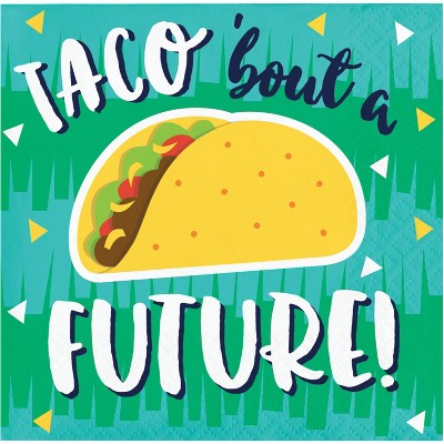 48ct Fiesta Fun "Taco Bout A Future" Grad Beverage Napkins