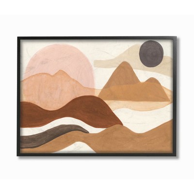 Stupell Industries Midcentury Mountain Range Terrain Brown Tan Painting