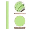 Unique Bargains Wallpaper, Peel and Stick Wallpaper Contact Paper Solid Color Vinyl Self-Adhesive Wall Paper Decorative Green 197"x23.6" - 3 of 4