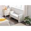 VYNXARIA 032 Ivory Teddy Fabric Storage Bench - Indoor Elegance Meets Functionality - 3 of 4