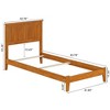 AFI Furnishings Nantucket Twin XL Foundation Bed with Attachable USB Charger, Light Toffee - 2 of 4