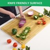 Cutting Board for Kitchen, with Juice Groove and Handles, Over Sink Chopping Board, Dual-Sided Bamboo Chopping Block - 4 of 4