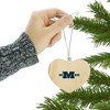 Millikin University Secondary Logo Heart Love Wood Christmas Tree Holiday Ornament - 3 of 3