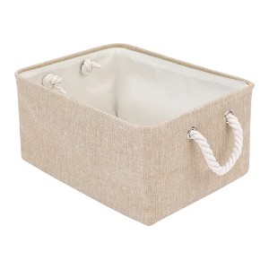 REGALWOVEN Cotton Collapsible Lightweight Sturdy Open Storage Bins 3 Pcs - 1 of 4
