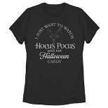 Women's Disney Hocus Pocus Just Want to Eat Halloween Candy T-Shirt