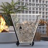 Syemin Firewood Racks and Carriers 30" Waterproof Firewood Log Rack Heavy Duty Wood Storage Hoop Logs Stacker Stand, Black, 31.1"*1.8"*32" - 3 of 4