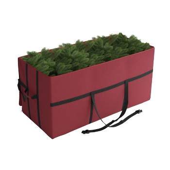 Hastings Home Canvas Christmas Tree Storage Bag for 7.5' Trees - Red